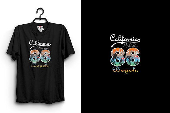 California Beach T-Shirt Design: Graphics & Designs