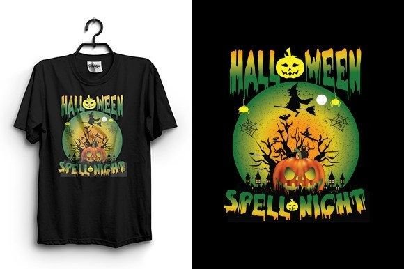 Halloween Spell Night Graphics for T-Shirt Designs