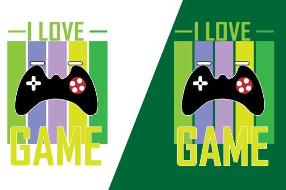 I Love Game T-shirt Design: Graphics & Print Templates