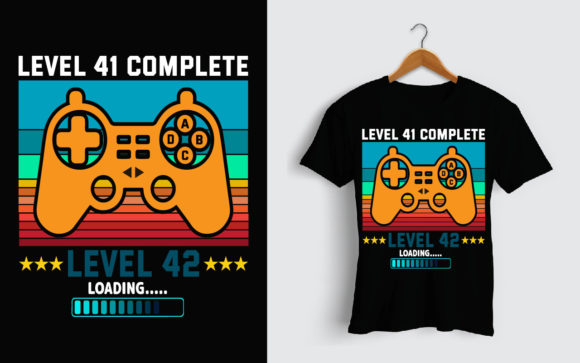 Level 41 Gamer Birthday Graphics & Print Templates